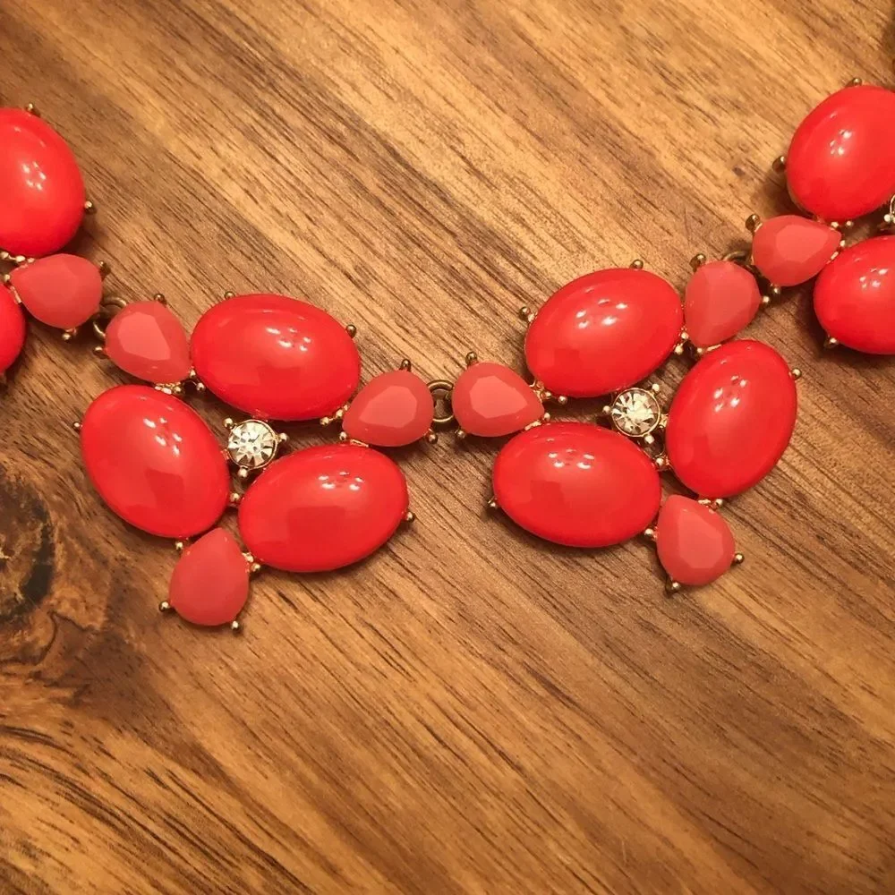Acetate Statement Necklace | Neon Pink | 18” Adjustable